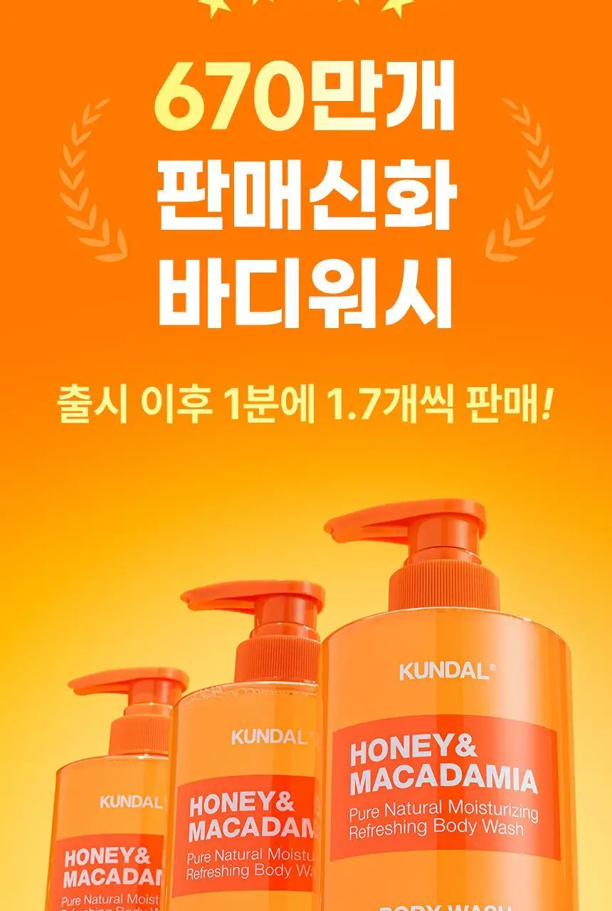 [36시간향기지속] 쿤달 퓨어 바디워시 718ml 2종 택1 상세페이지 4